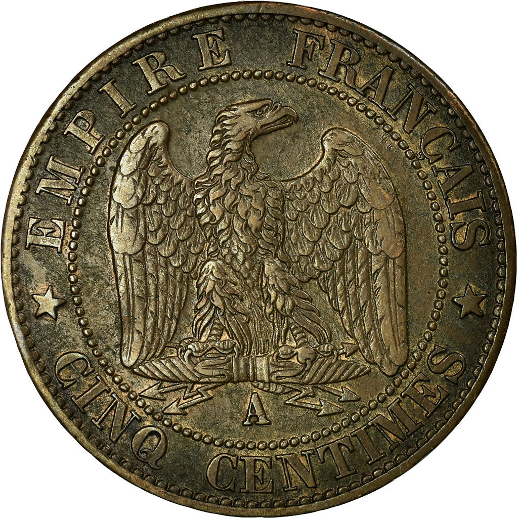 Coin, France, Napoleon III, 5 Centimes, 1862, Paris, EF(40-45), KM 797.1