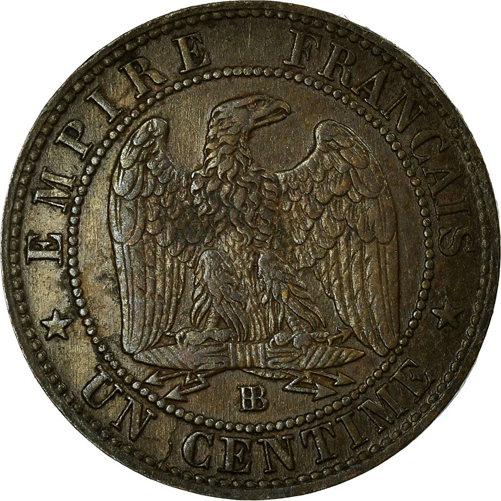 Coin, France, Napoleon III, Centime, 1861, Strasbourg, EF(40-45), KM 795.2
