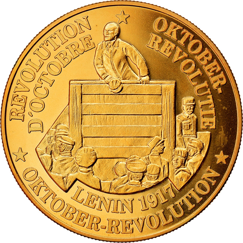 Rússia, Medal, Lénine, Révolution d'Octobre, Políticas, Sociedade, Guerra