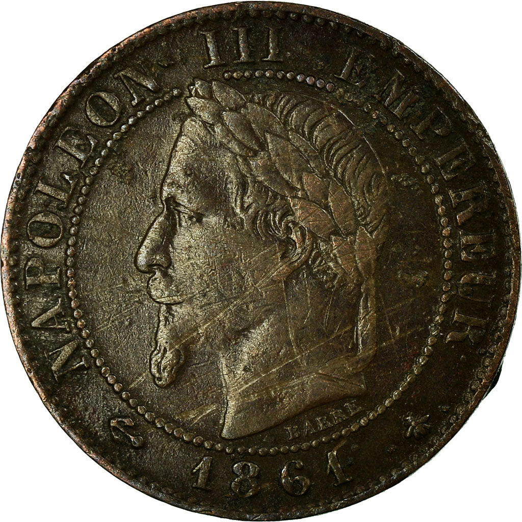 Coin, France, Napoleon III, Centime, 1861, Paris, VF(30-35), KM 795.1
