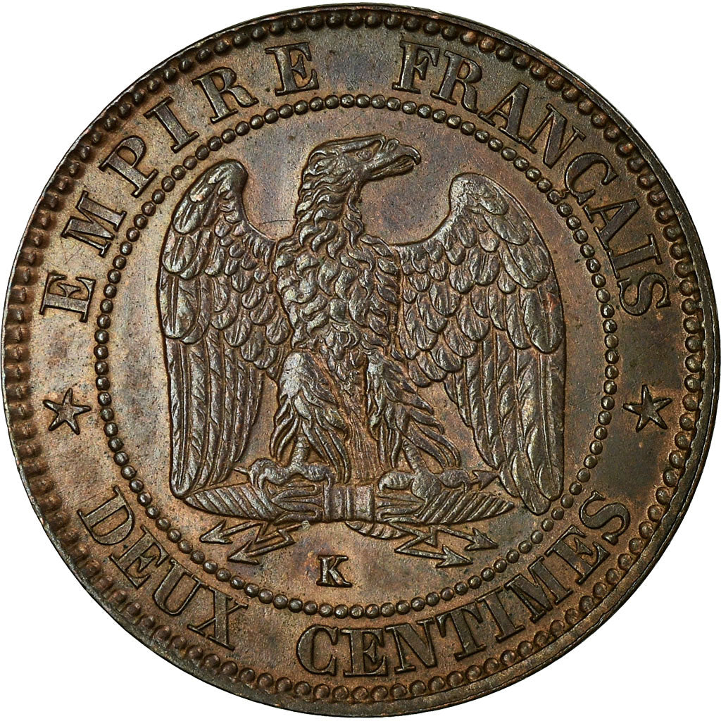 Münze, Frankreich, Napoleon III, 2 Centimes, 1855, Bordeaux, AU(50-53)