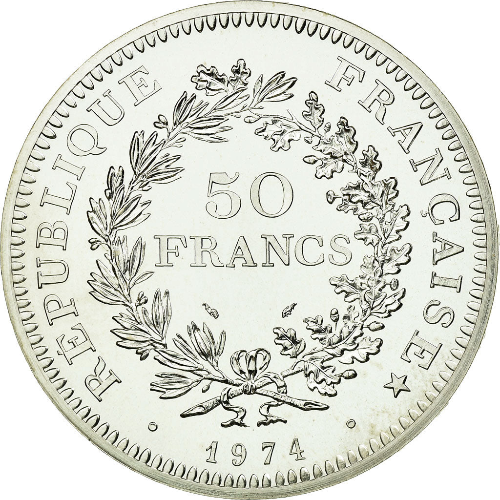Coin, France, 50 Francs, 1974, ESSAI, MS(65-70), Silver, KM:E117, Gadoury:882