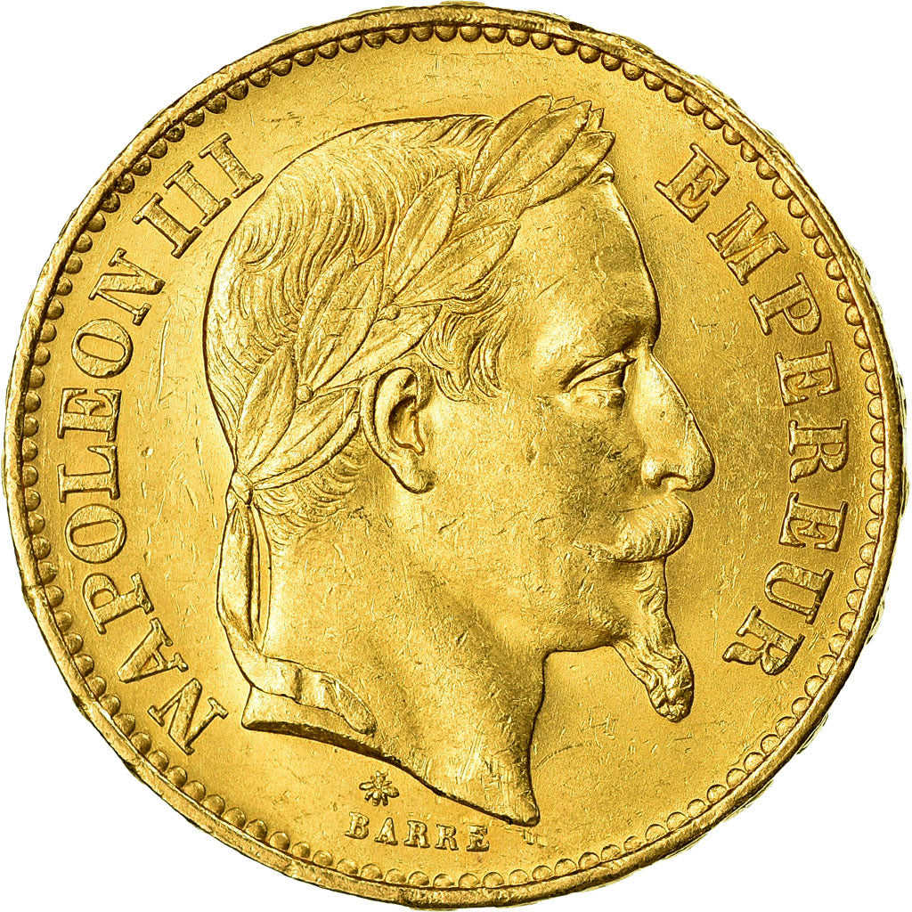 Moneta, Francja, Napoleon III, 20 Francs, 1869, Paris, AU(55-58)