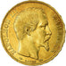 Moeda, França, Napoleon III, 20 Francs, 1859, Paris, AU(55-58)