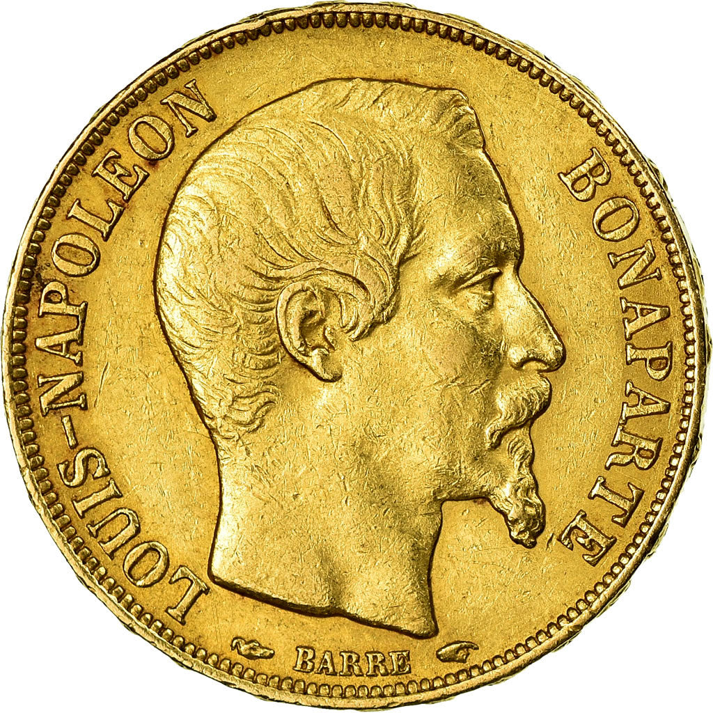 Moneta, Francia, Napoleon III, 20 Francs, 1852, Paris, BB+, Oro
