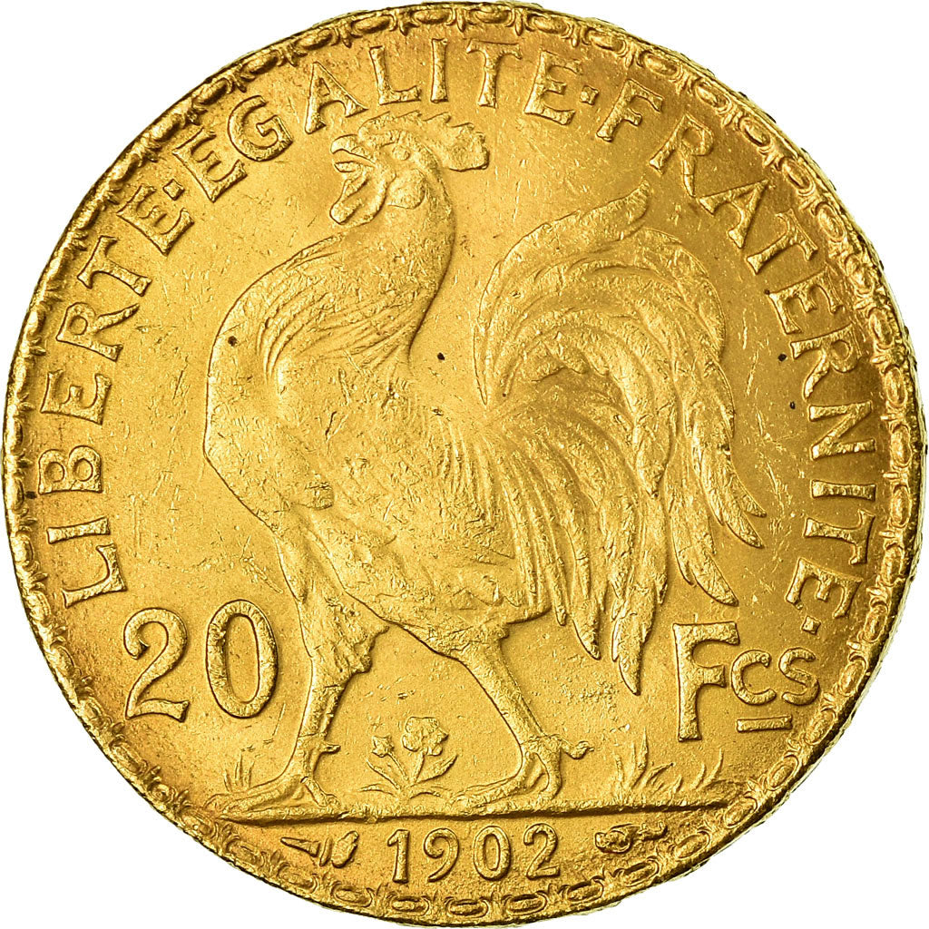 Moneta, Francia, Marianne, 20 Francs, 1902, Paris, BB+, Oro, KM:847