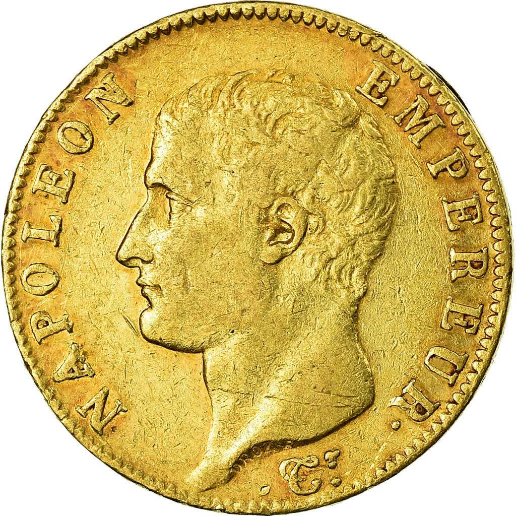 Moneta, Francia, Napoléon I, 20 Francs, 1805, Paris, BB+, Oro, KM:663.1