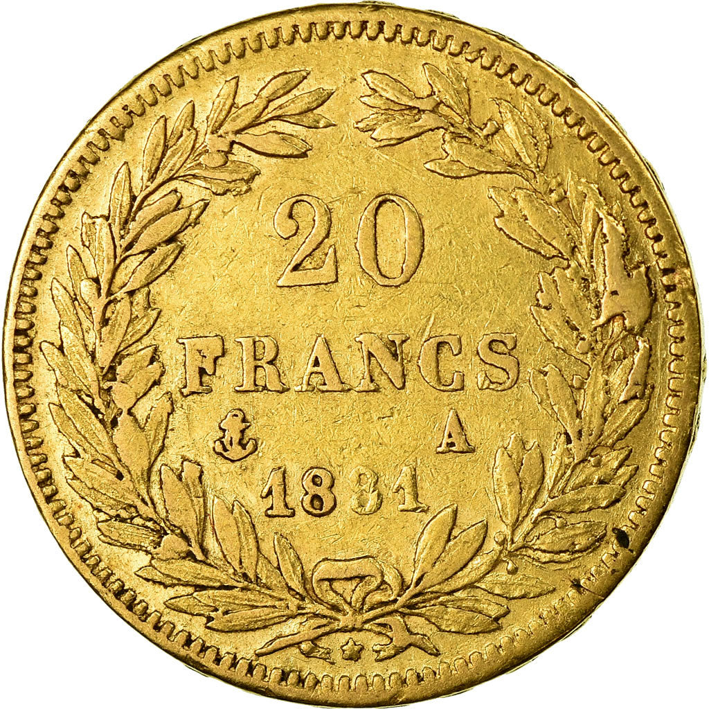 Münze, Frankreich, Louis-Philippe, 20 Francs, 1831, Paris, SS+, Gold, KM:746.1