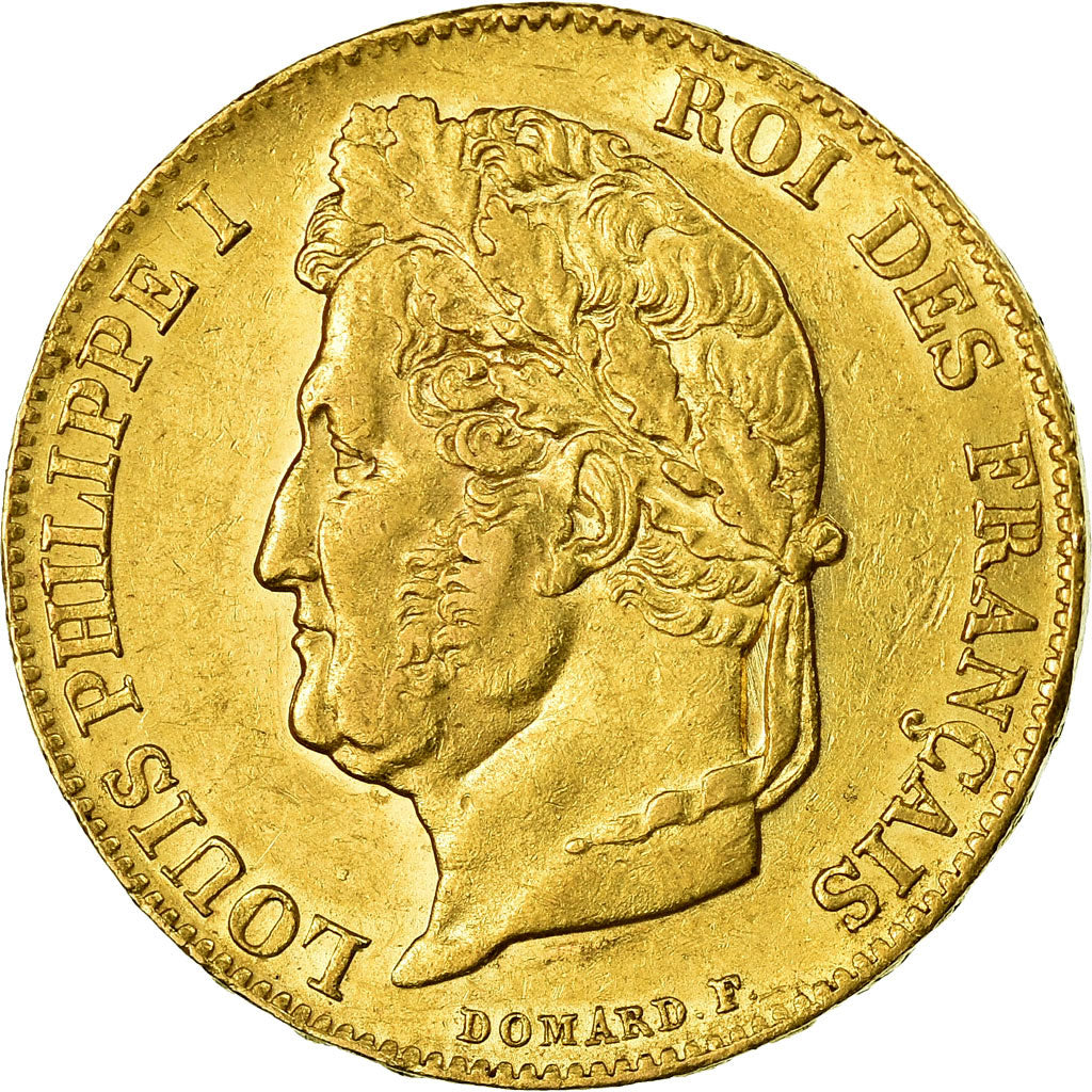 Moneta, Francja, Louis-Philippe, 20 Francs, 1840, Paris, AU(50-53), Złoto