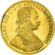 Monnaie, Autriche, Franz Joseph I, 4 Ducat, 1915, Refrappe, SUP, Or, KM:2276