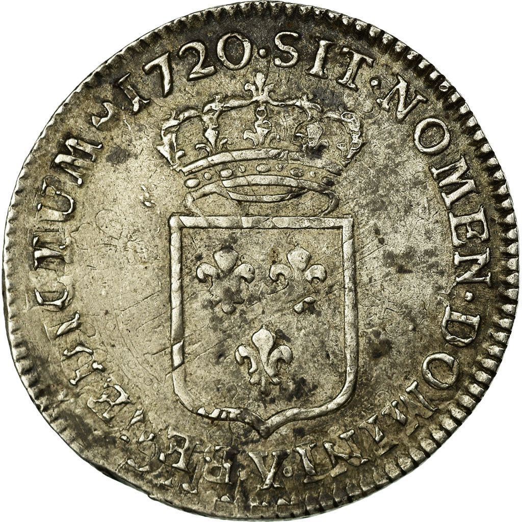 Moneta, Francia, Louis XV, 1/3 Écu de France, 1720, Bourges, BB, KM 457.24