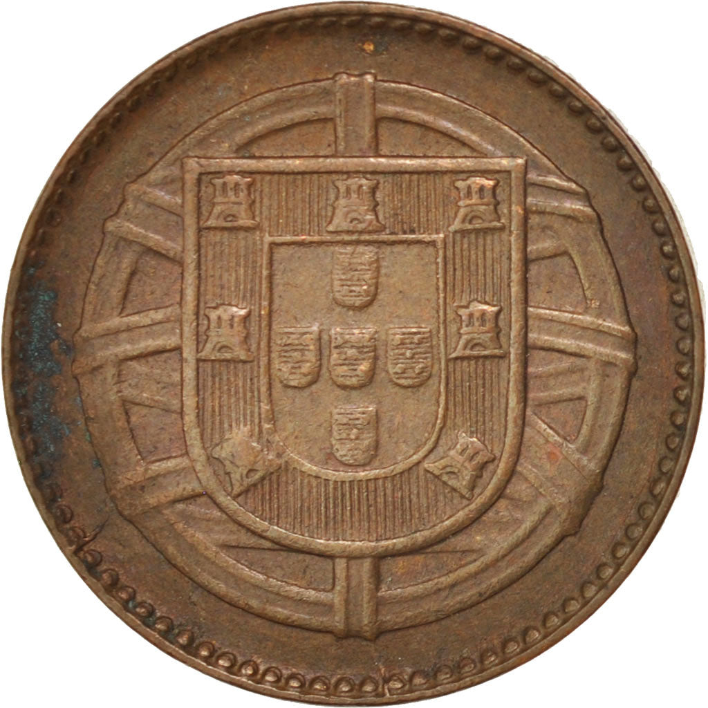 PORTUGAL, Centavo, 1918, KM #565, EF(40-45), Bronze, 3.01