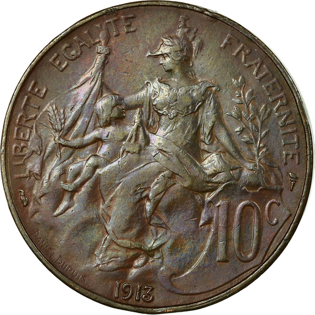 Coin, France, Dupuis, 10 Centimes, 1913, Paris, AU(55-58), Bronze, KM:843