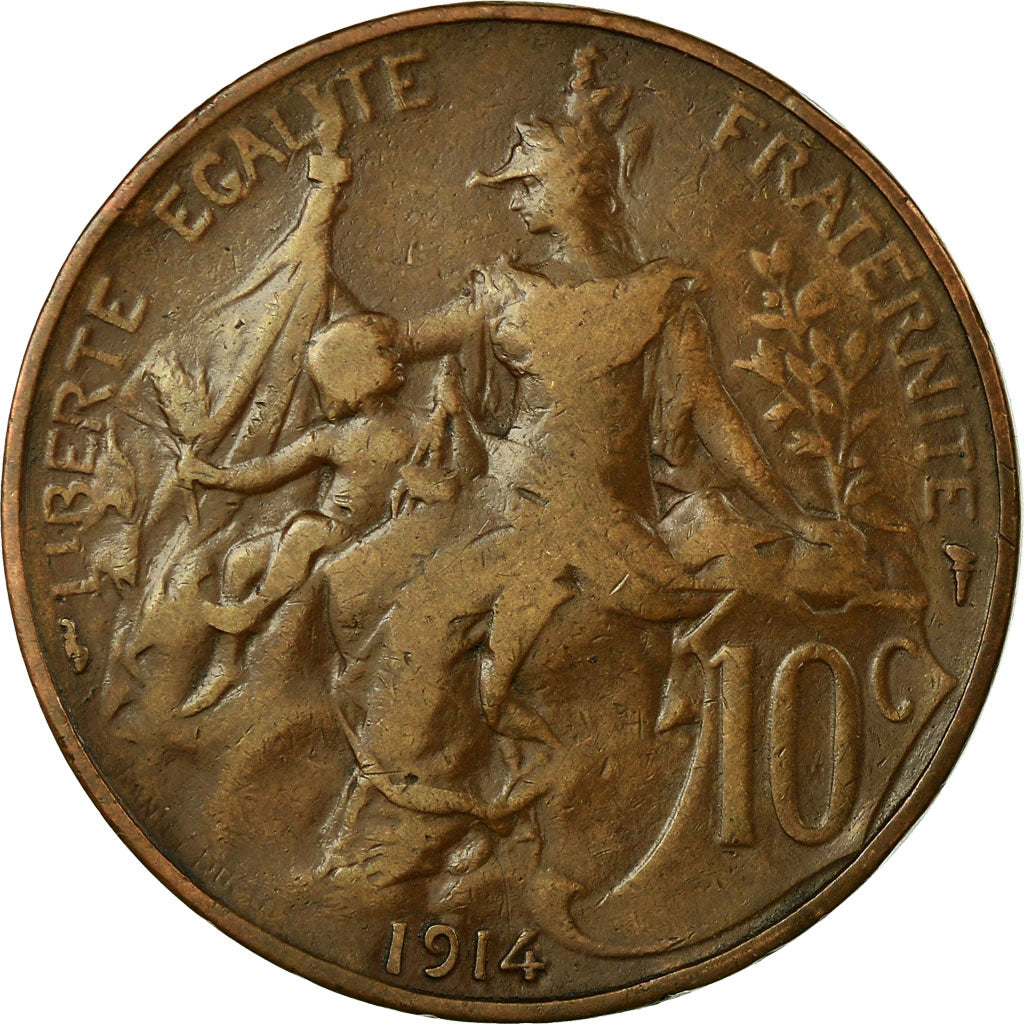 Coin, France, Dupuis, 10 Centimes, 1914, Paris, EF(40-45), Bronze, KM:843