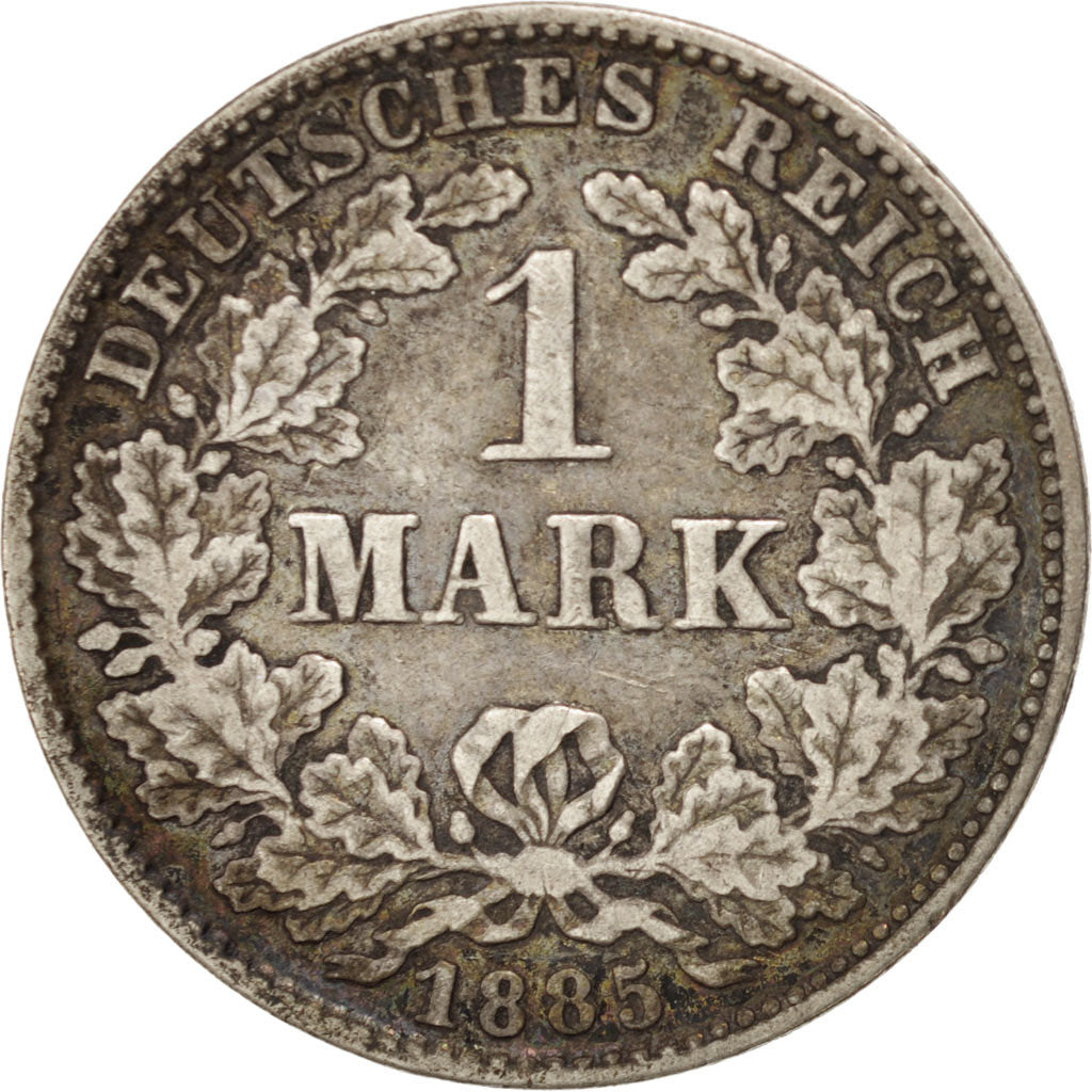 GERMANY - EMPIRE, Mark, 1885, Hambourg, KM #7, EF(40-45), Silver, 24, 5.42