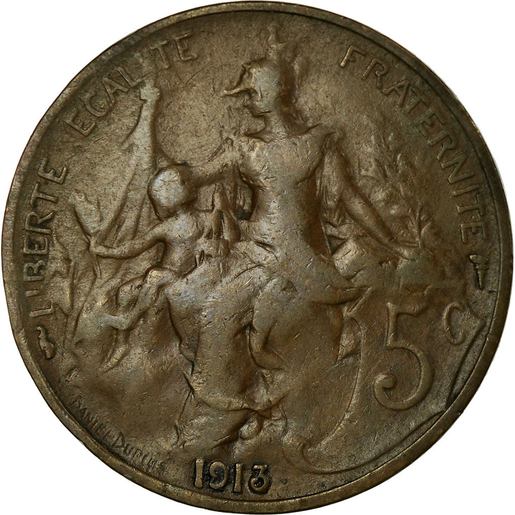 Monnaie, France, Dupuis, 5 Centimes, 1913, Paris, TTB, Bronze, Gadoury:165