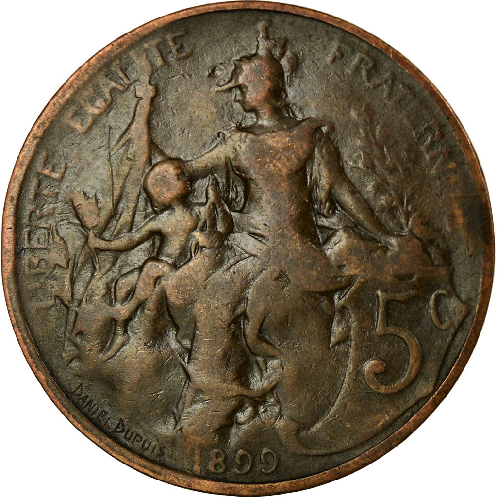 Coin, France, Dupuis, 5 Centimes, 1899, Paris, VF(30-35), Bronze, KM:842