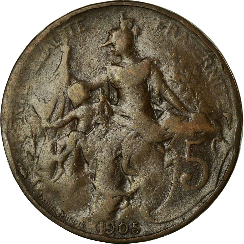 Coin, France, Dupuis, 5 Centimes, 1905, Paris, VF(20-25), Bronze, KM:842