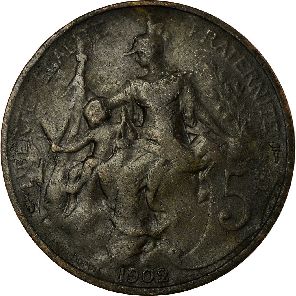 Coin, France, Dupuis, 5 Centimes, 1902, Paris, VF(30-35), Bronze, KM:842