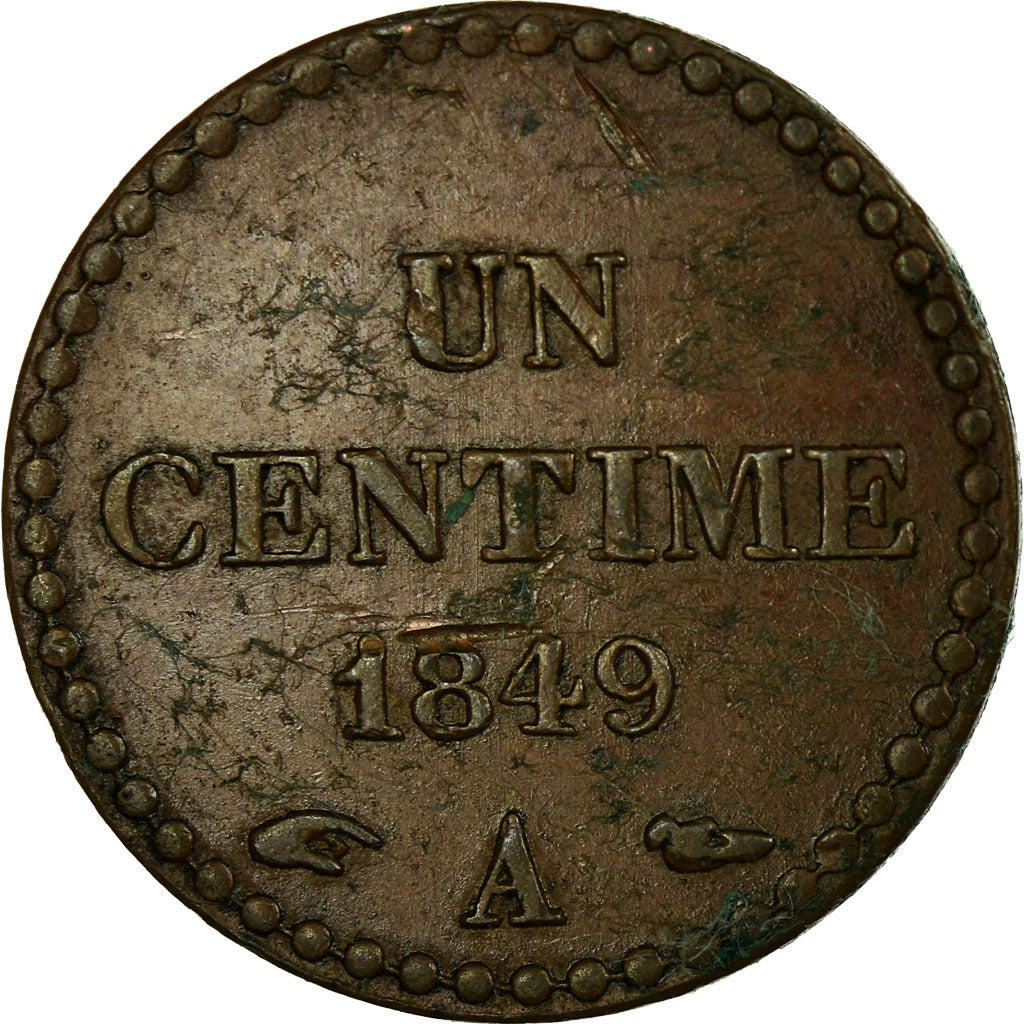 Monnaie, France, Dupré, Centime, 1849, Paris, TTB+, Bronze, Gadoury:84, KM:754