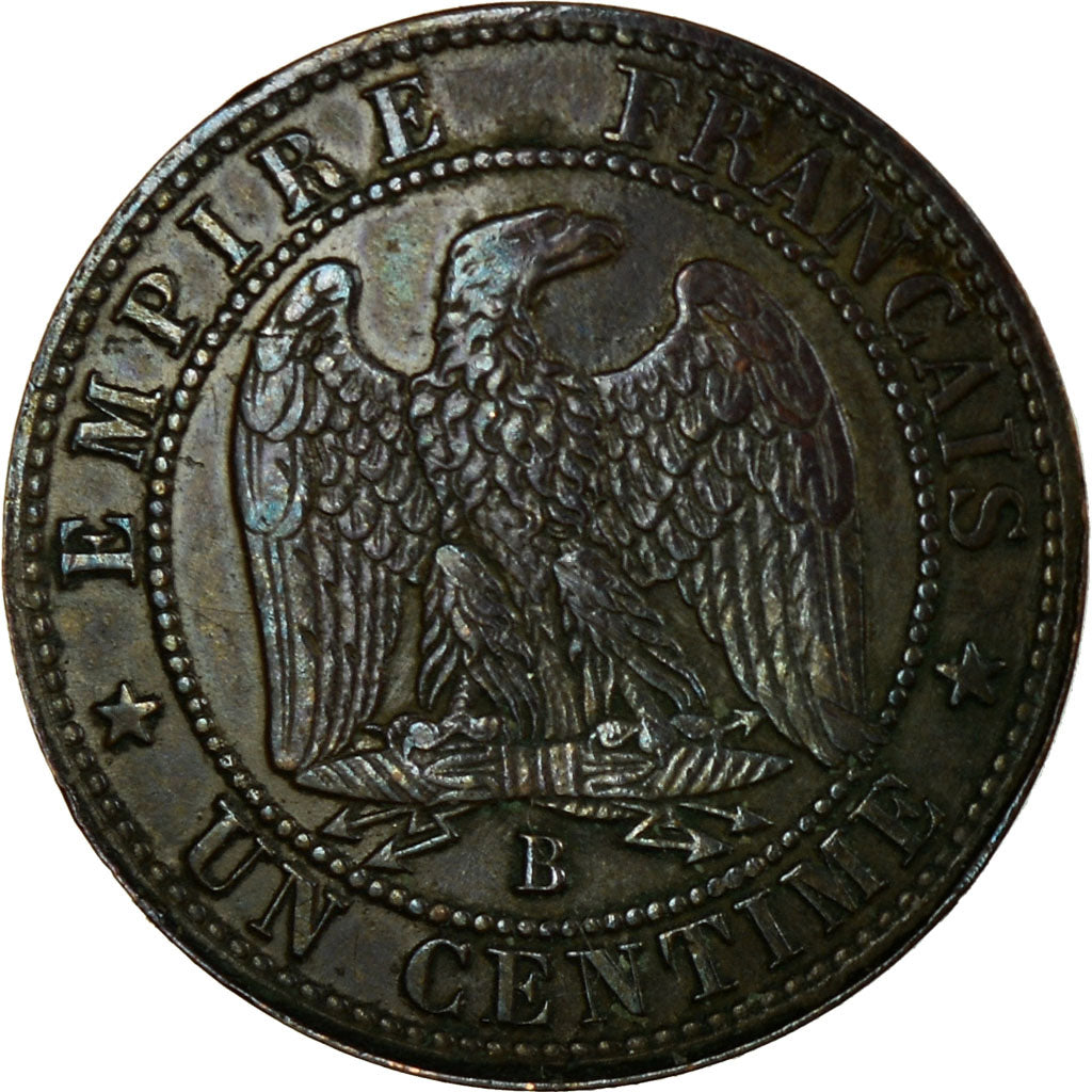 Coin, France, Napoleon III, Centime, 1857, Rouen, EF(40-45), KM 775.2