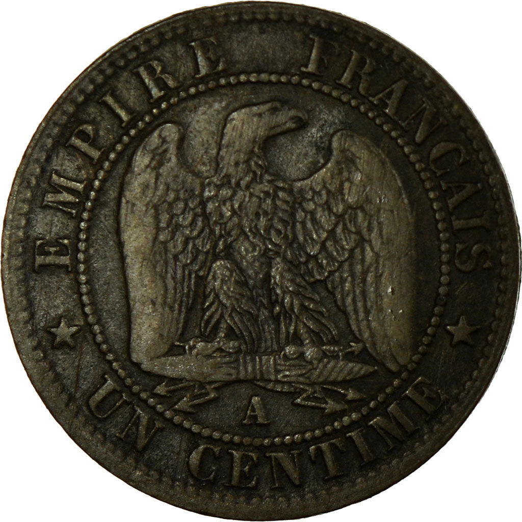 Coin, France, Napoleon III, Centime, 1857, Paris, VF(20-25), KM 775.1