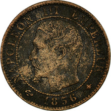 Moeda, França, Napoleon III, Centime, 1856, Strasbourg, F(12-15)