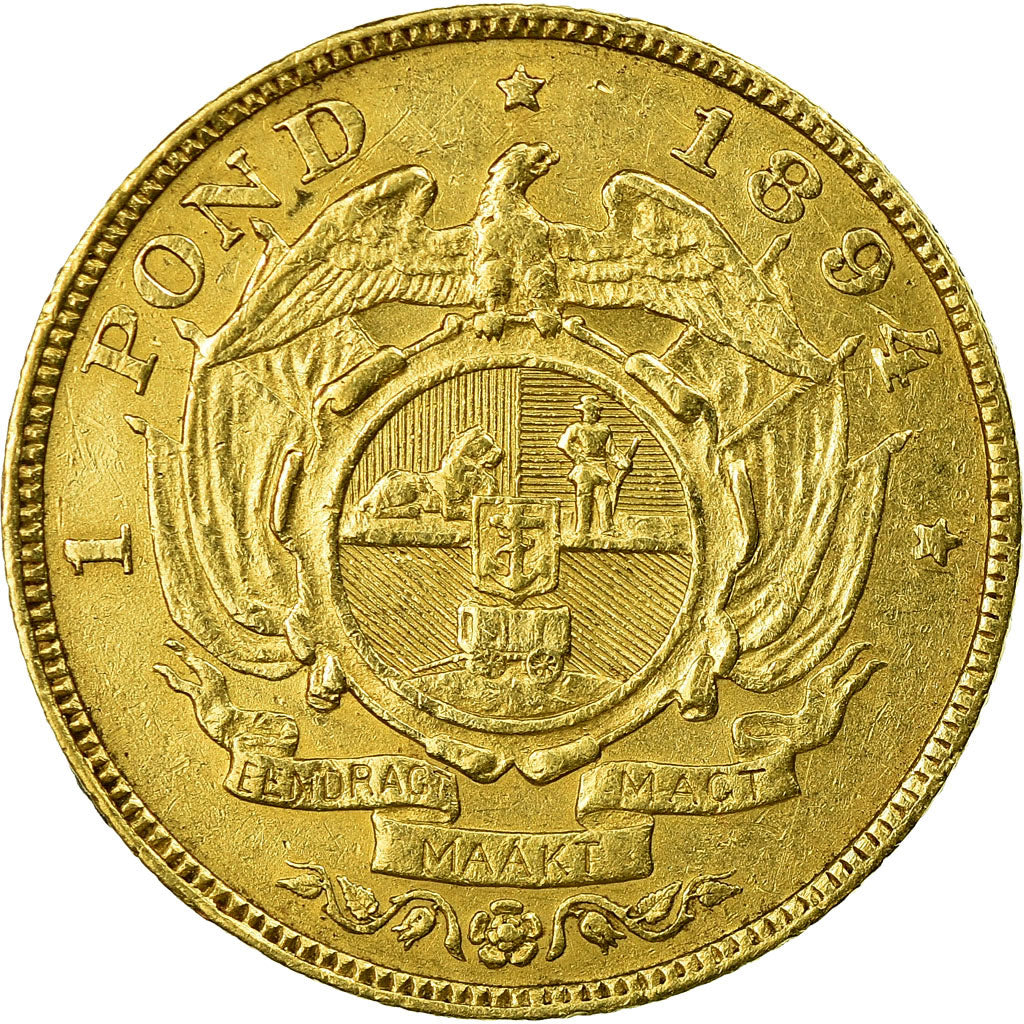 Coin, South Africa, Pond, Een, 1894, EF(40-45), Gold, KM:10.2