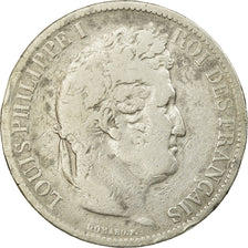 Coin, France, Louis-Philippe, 5 Francs, 1831, Nantes, F(12-15), Silver,KM 745.12