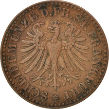 Coin, German States, FRANKFURT AM MAIN, Heller, 1865, Frankfurt, EF(40-45)