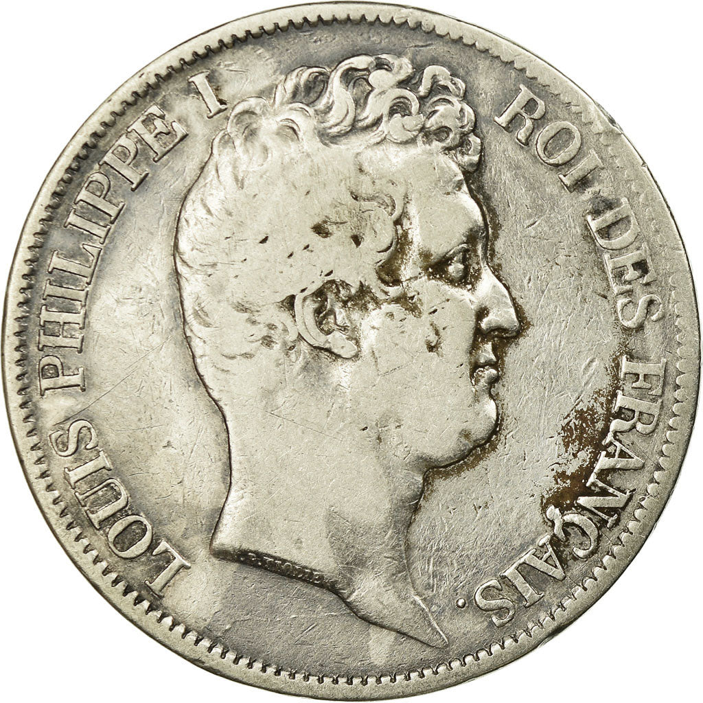 Moeda, França, Louis-Philippe, 5 Francs, 1831, Marseille, VF(20-25), Prata