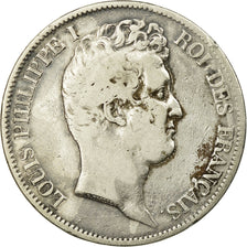 Moeda, França, Louis-Philippe, 5 Francs, 1831, Marseille, VF(20-25), Prata