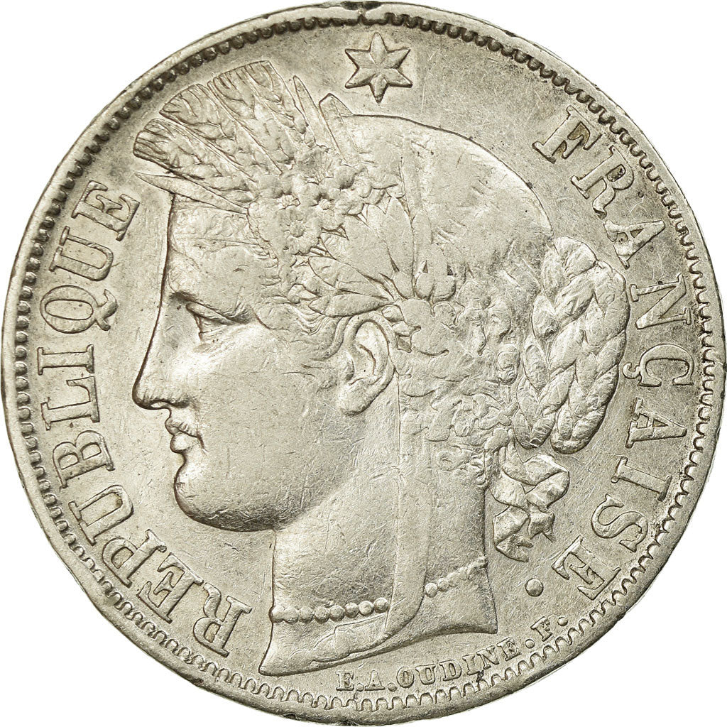 Moneta, Francia, Cérès, 5 Francs, 1851, Paris, BB, Argento, KM:761.1