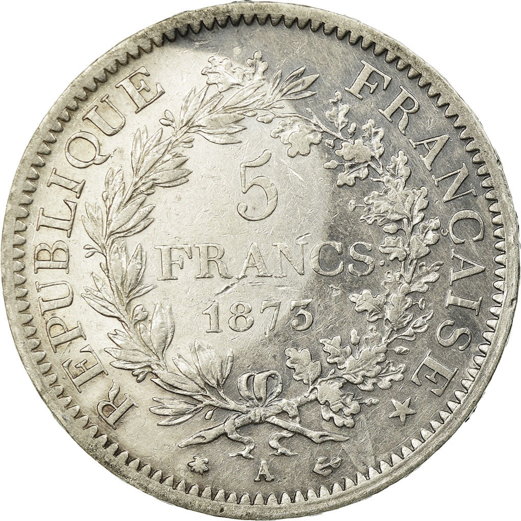 Monnaie, France, Hercule, 5 Francs, 1873, Paris, TTB+, Argent, Gadoury:745a