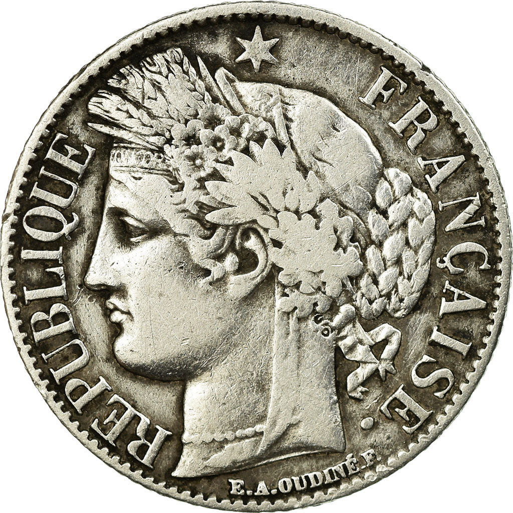 Coin, France, Cérès, Franc, 1887, Paris, EF(40-45), Silver, KM:822.1