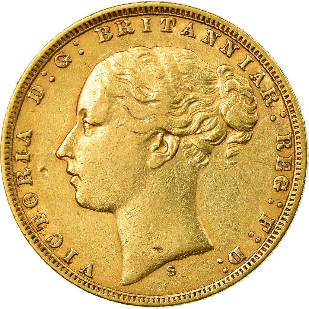 Coin, Australia, Victoria, Sovereign, 1872, Sydney, EF(40-45), Gold, KM:7