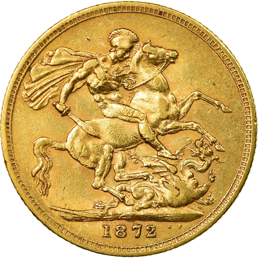 Coin, Australia, Victoria, Sovereign, 1872, Sydney, EF(40-45), Gold, KM:7