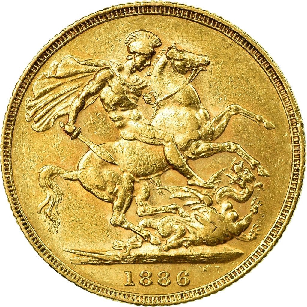 Moneta, Australia, Victoria, Sovereign, 1886, Sydney, EF(40-45), Złoto, KM:7