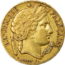 Moeda, França, Cérès, 20 Francs, 1851, Paris, EF(40-45), Dourado, KM:762