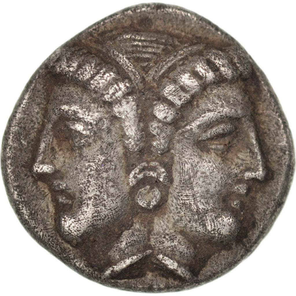 Coin, Mysia, Lampsakos, Athena, Diobol, Lampsakos, AU(50-53), Silver