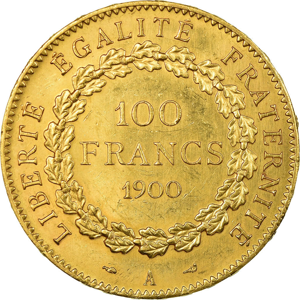 Moneta, Francja, Génie, 100 Francs, 1900, Paris, AU(50-53), Złoto, KM:832