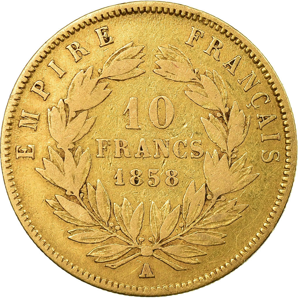 Monnaie, France, Napoleon III, 10 Francs, 1858, Paris, TB+, Or, Gad 1014