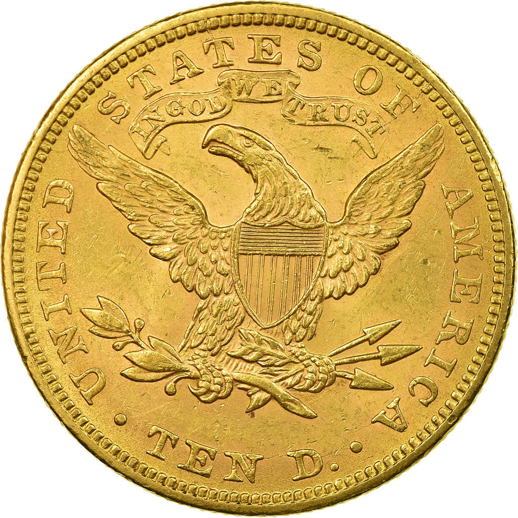 Monnaie, États-Unis, Coronet Head, $10,1893, Philadelphie, Or, TTB+, KM 102