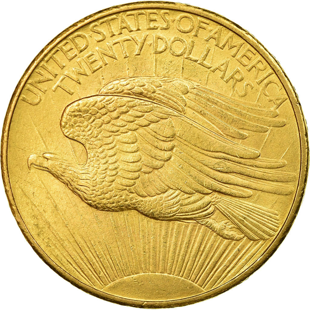 Moeda, Estados Unidos da América, Saint-Gaudens,$20,1908,Philadelphia,AU(55-58)
