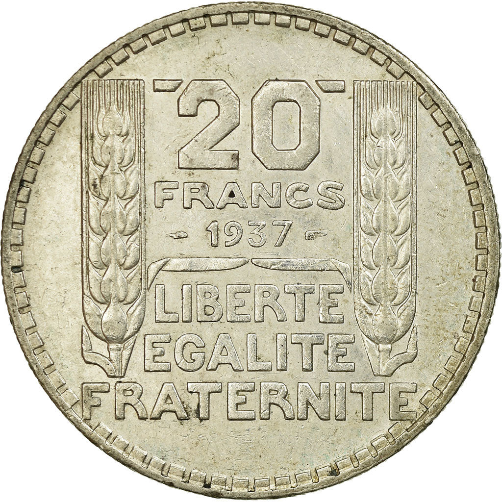 Coin, France, Turin, 20 Francs, 1937, Paris, AU(55-58), Silver, KM:879