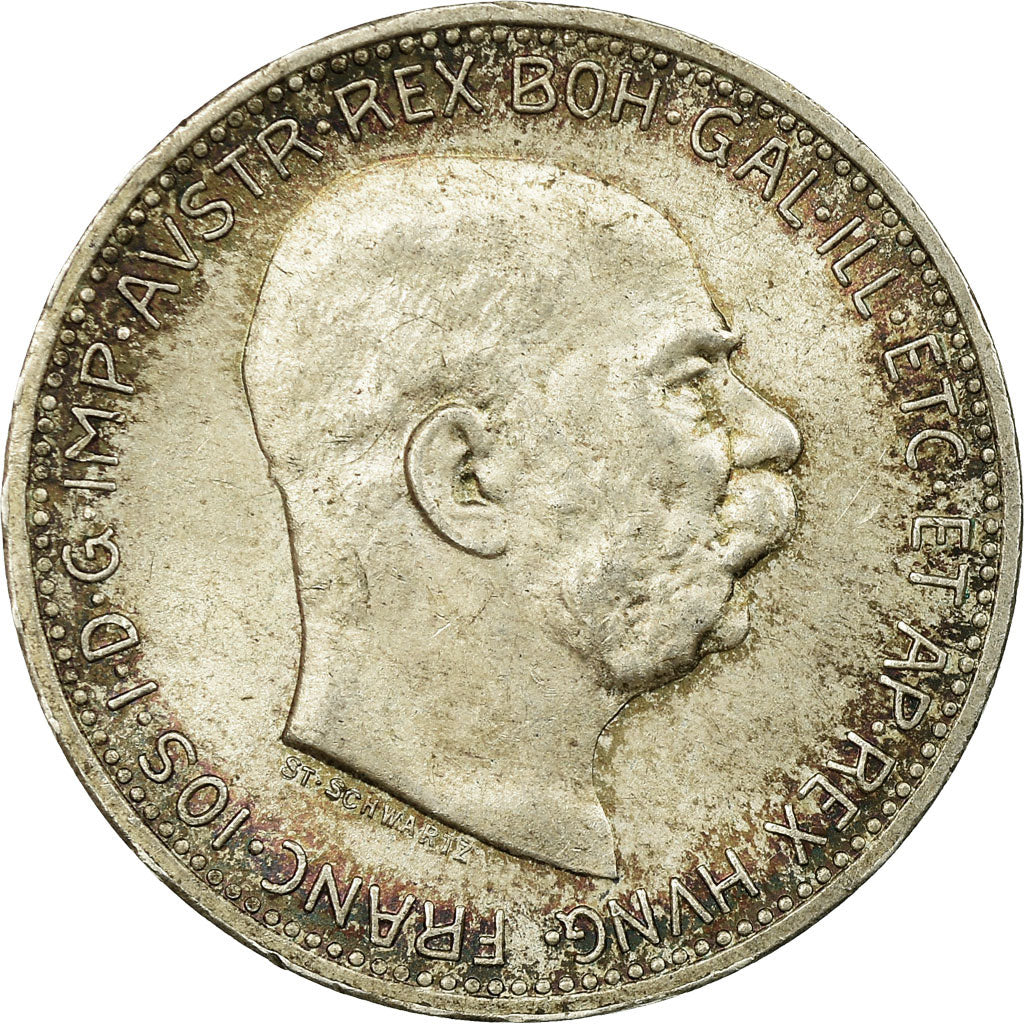 Coin, Hungary, Franz Joseph I, Korona, 1914, AU(55-58), Silver, KM:492