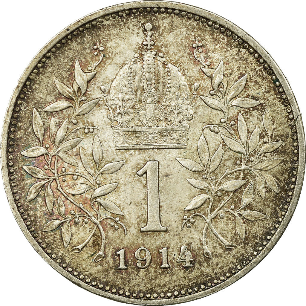 Coin, Hungary, Franz Joseph I, Korona, 1914, AU(55-58), Silver, KM:492