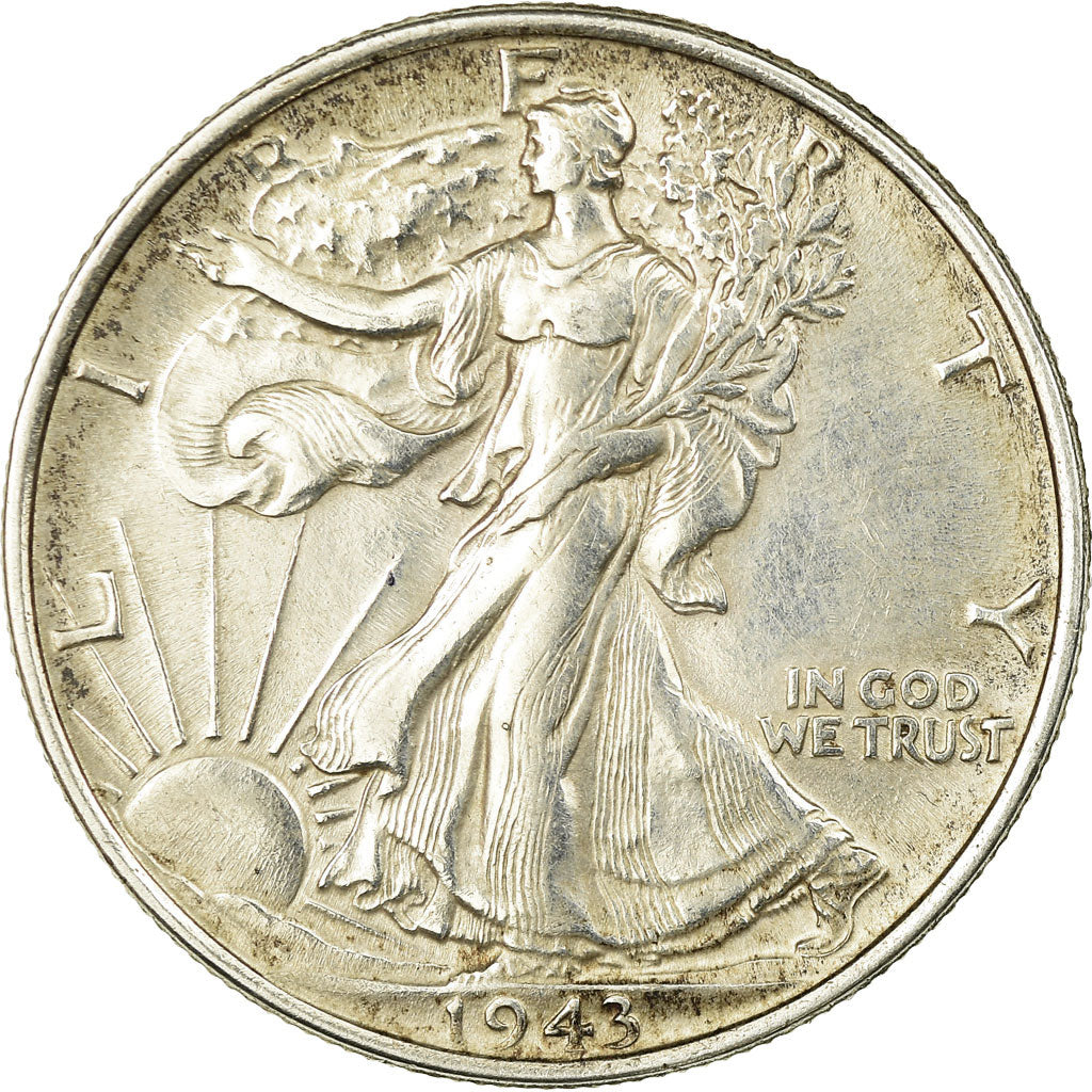 Moneda, Estados Unidos, Walking Liberty Half Dollar, 1943, Philadelphie, MBC