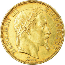 Monnaie, France, Napoleon III, 50 Francs, 1866, Paris, TTB+, Or, Gadoury 1112