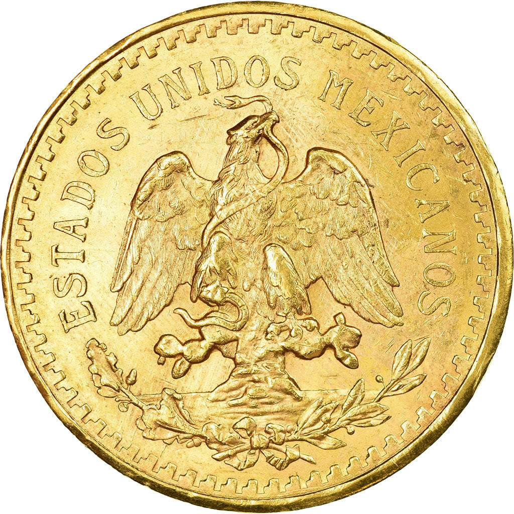 Munten, Mexico, 50 Pesos, 1943, Mexico City, ZF+, Goud, KM:482